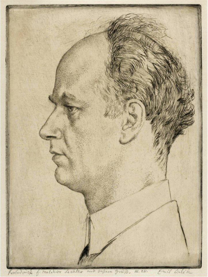 Emil Orlik - Porträt des Wilhelm Furtwängler