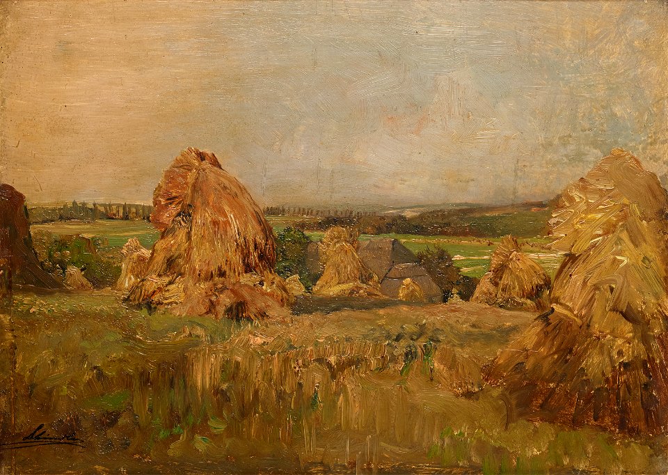 Emil Jakob Schindler - Erntemonat in Plankenberg - 3655 - Österreichische Galerie Belvedere