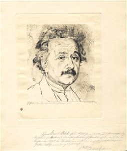 Emil Orlik Albert Einstein etching 1923