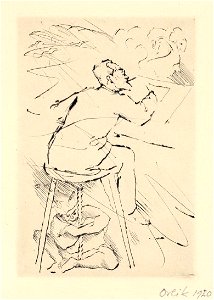 Emil Orlik Selbstbildnis mit Staffelei