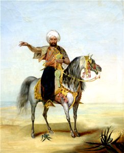 Emile Jean Horace Vernet (attr) Orientalischer Reiter c1840 1