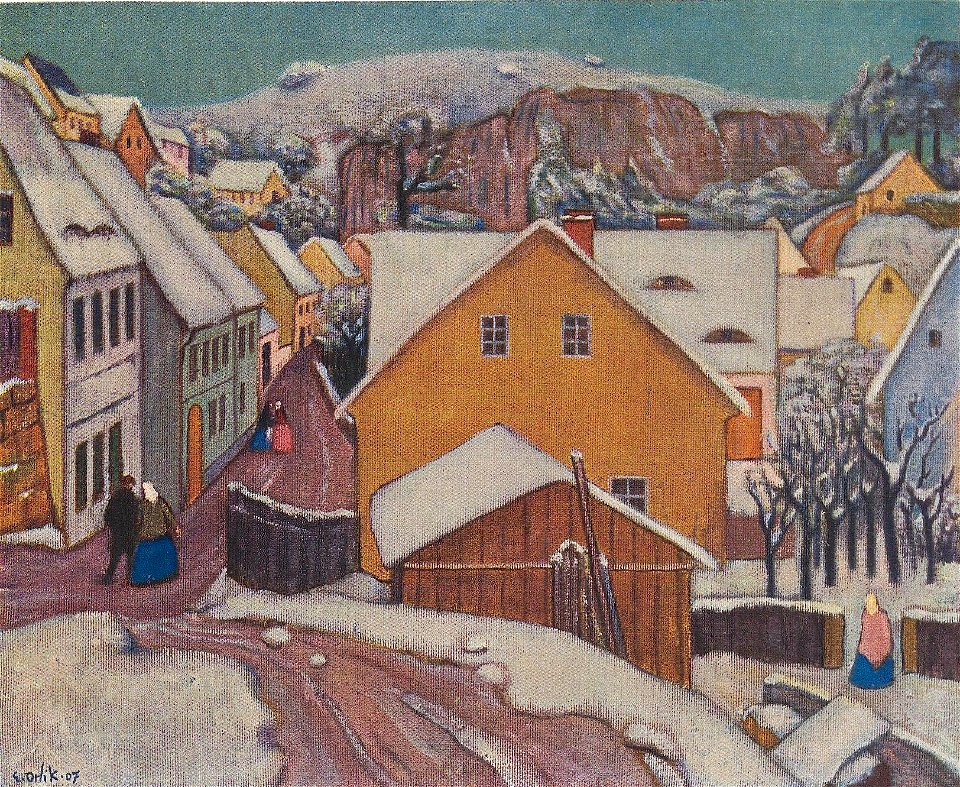 Emil Orlik - Winter in Auscha, 1907