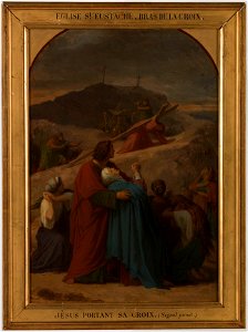 Emile Signol - Esquisse pour l'église Saint-Eustache , Jésus portant sa croix, La Vierge sur le chemin du Calvaire - PPP4789 - Musée des Beaux-Arts de la ville de Paris