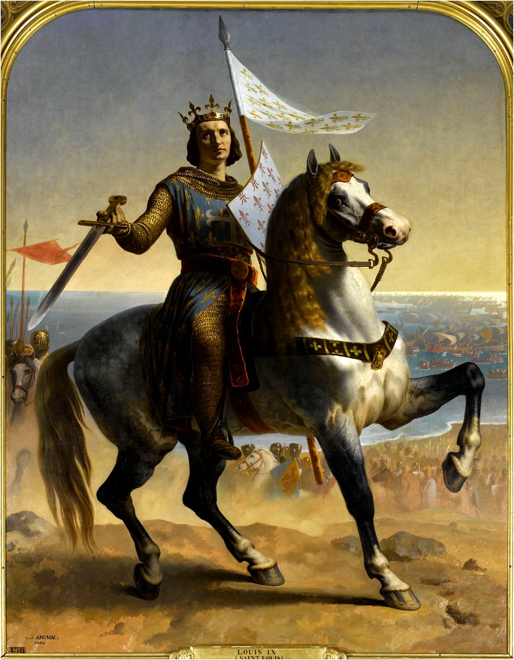 Emile Signol - Louis IX, dit Saint Louis, Roi de France (1215-1270)