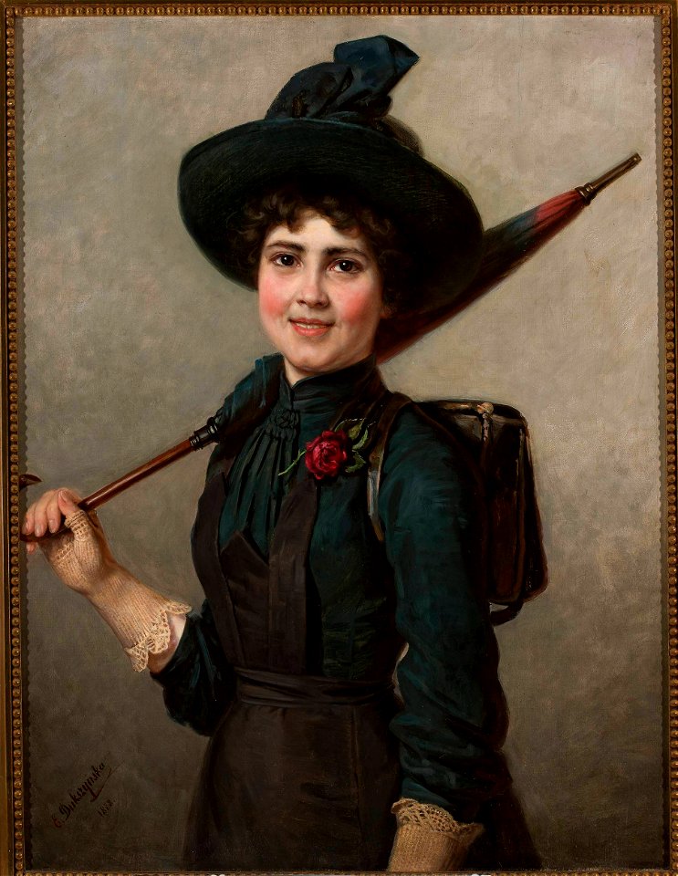 Emilia Dukszyńska-Dukszta - Portrait of a schoolgirl - MP 5369 MNW - National Museum in Warsaw