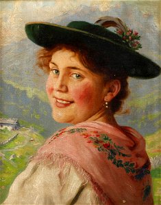 Emil Rau Portrait einer Tirolerin