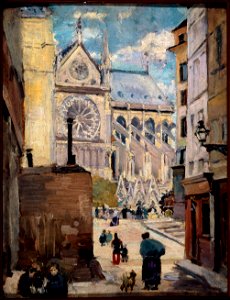 Emile Antoine Guillier - Notre-Dame, vue de la rue de l'Hôtel-Colbert - P147 - Musée Carnavalet