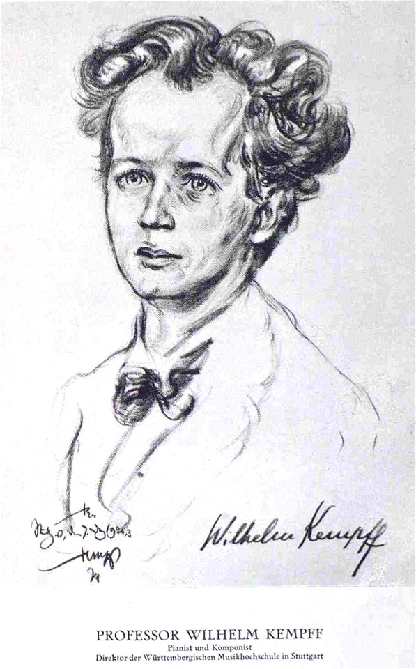 Emil Stumpp Wilhelm Kempff. Free illustration for personal and commercial use.