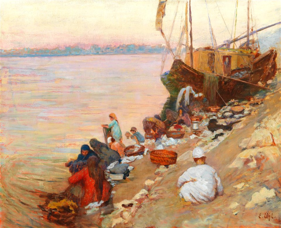 Emil Uhl Wäscherinnen am Nilufer