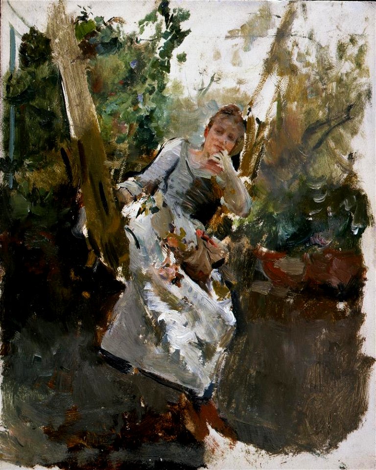 Emilio Sala Francés - Sketch (Woman on a Swing) - A265 - Hispanic Society of America