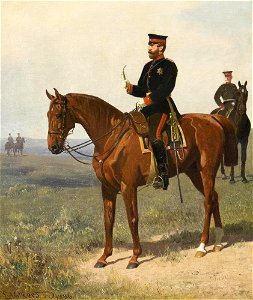 Emil Volkers Kronprinz Friedrich zu Pferde 1866