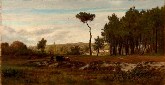 Emile Charles Lambinet - Cows and Cowherds in a Landscape - 1895.718 - Fogg Museum