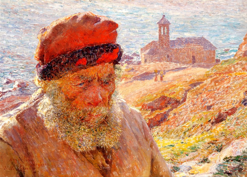 Emile Claus - Ampelio, old fisherman of Bordighera - Google Art Project