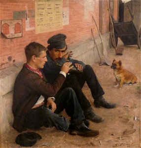 Emile Friant-Les Buveurs-Musée des beaux-arts de Nancy. Free illustration for personal and commercial use.