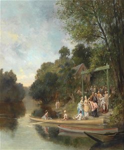 Emile Louis Benassit Ausflugsfreuden am Seeufer