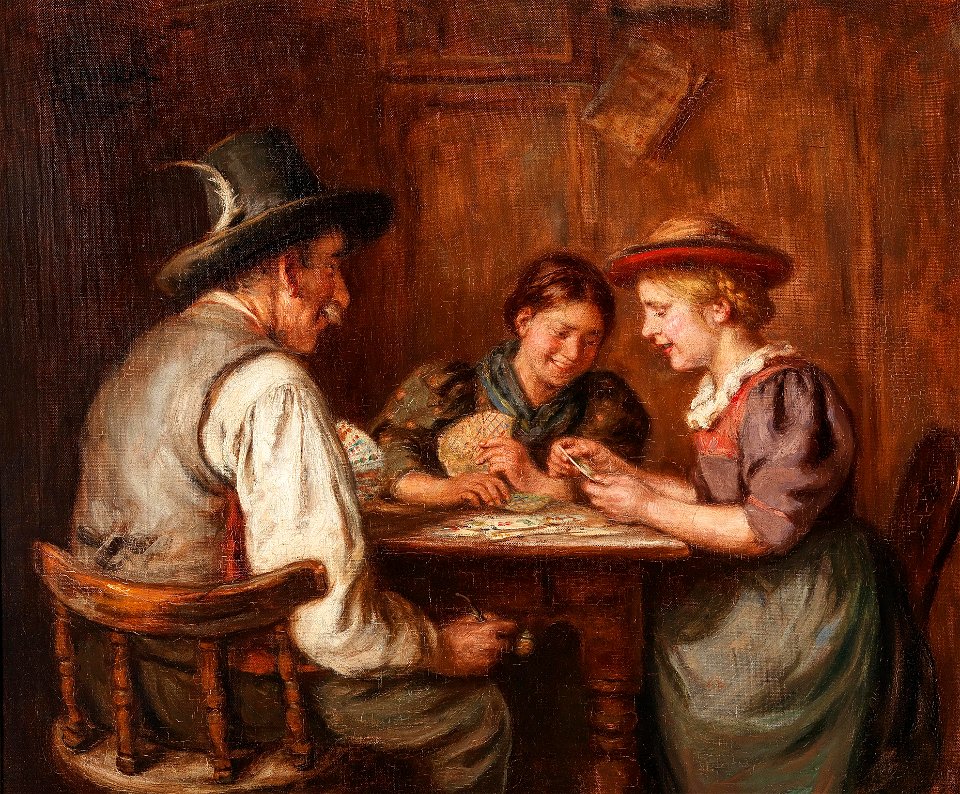 Emma Müller Edle von Seehof Kartenspielerinnen 1923