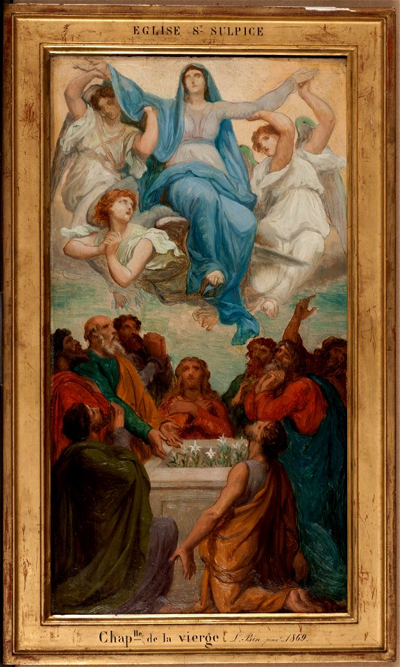 Emile Jean Baptiste Philippe Bin - Esquisse pour l'église Saint-Sulpice , L'Assomption de la Vierge - PPP4512 - Musée des Beaux-Arts de la ville de Paris