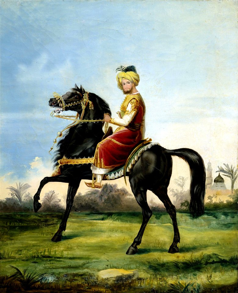 Emile Jean Horace Vernet (attr) Orientalischer Reiter c1840 2