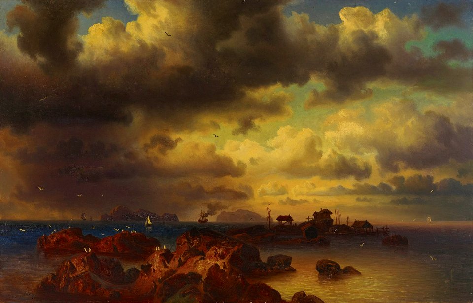 Emilia Appelgren - Kopio Marcus Larsonin merimaalauksesta - A-2013-56 - Finnish National Gallery