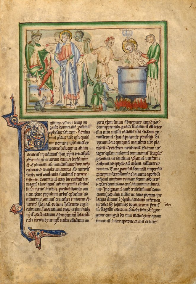 Emperor Domitian Speaking to Saint John the Evangelist and Saint John the Evangelist in a Vat of Boi... - Google Art Project