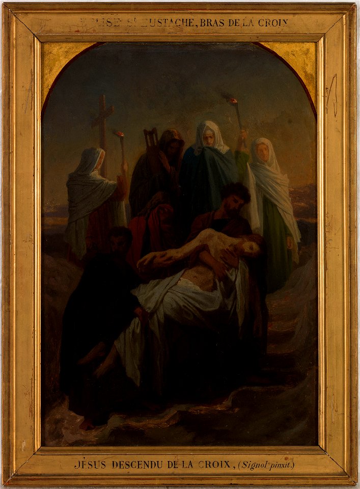 Emile Signol - Esquisse pour l'église Saint-Eustache , L'ensevelissement du Christ, Jésus descendu de la Croix - PPP4791 - Musée des Beaux-Arts de la ville de Paris