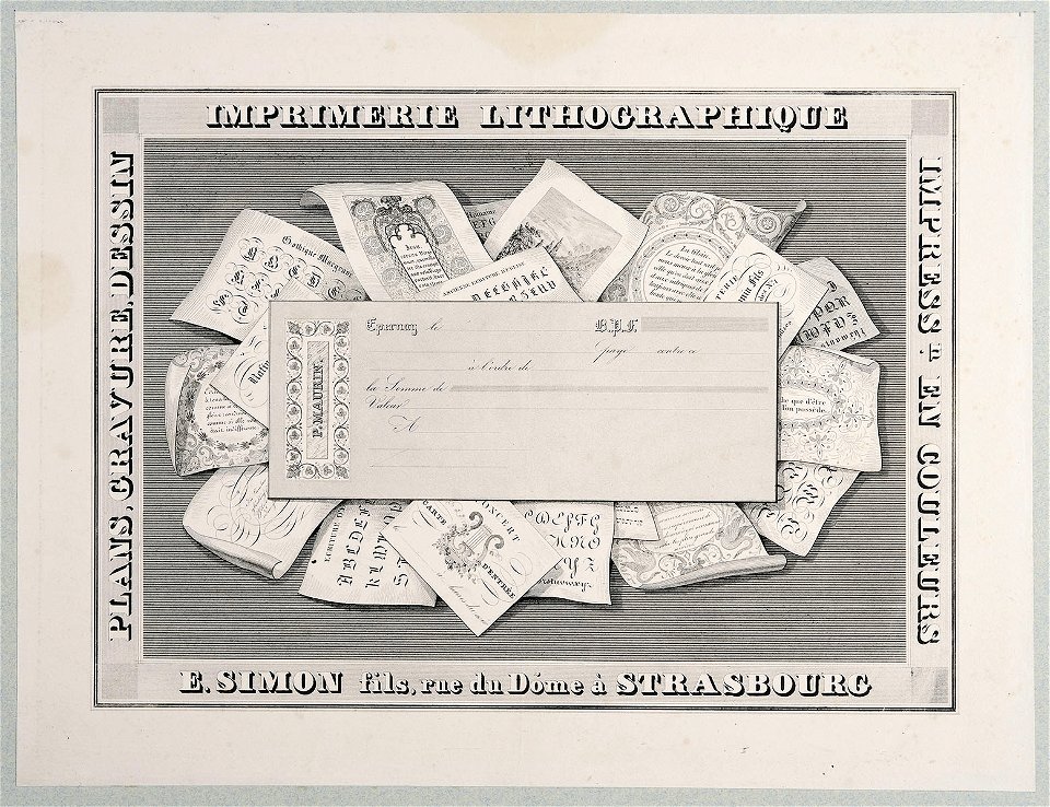 Emile Simon, carte publicitaire