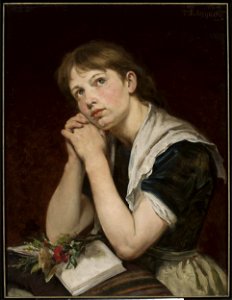 Emilia Dukszyńska-Dukszta - Girl with a book - MP 2073 MNW - National Museum in Warsaw