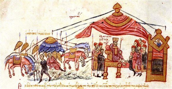 Emperor Romanos III encamps at Azazion