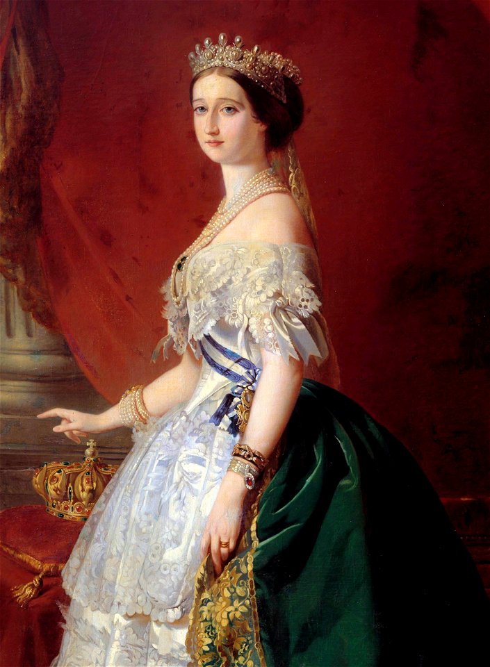 Empress Eugénie in Court Dress (after Winterhalter, Compiègne IMP25, detail)