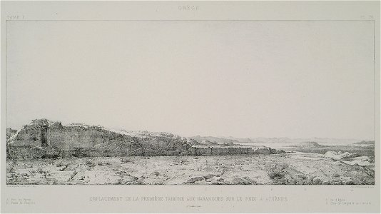Emplacement de la première tribune aux harangues sur le Pnix à Athènes - Rey Etienne - 1867
