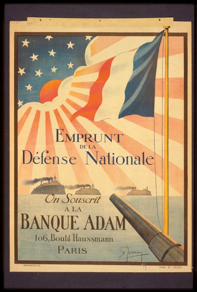 Emprunt de la Défense Nationale. On souscrit à la Banque Adam LCCN99613544