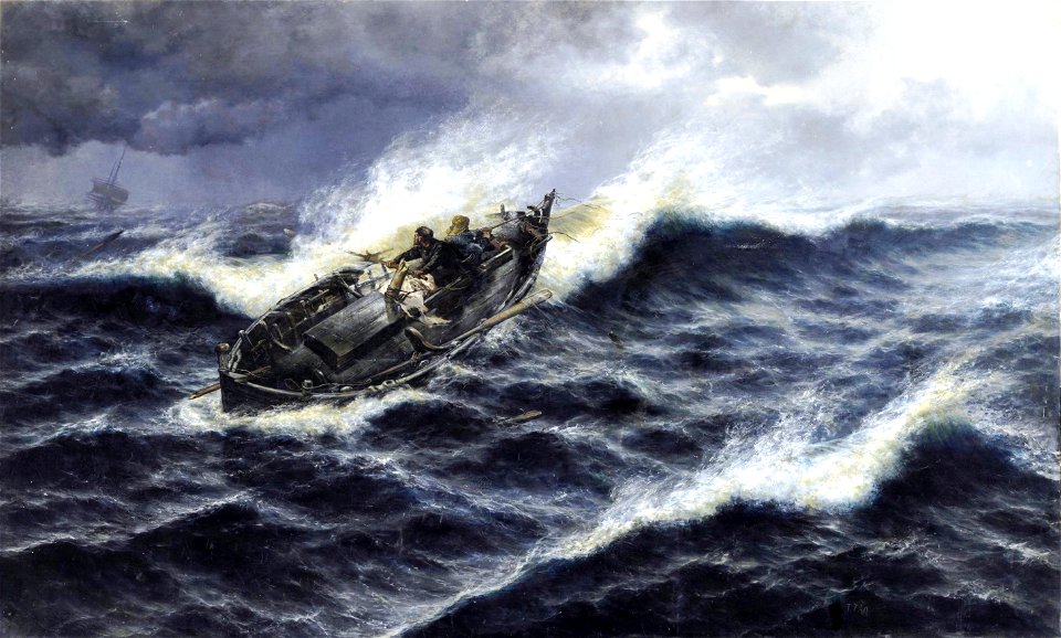 En alta mar o A la deriva, de Salvador Abril (Museo del Prado)