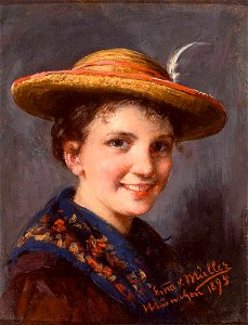 Emma Müller Edle von Seehof Mädchen in Tracht 1895