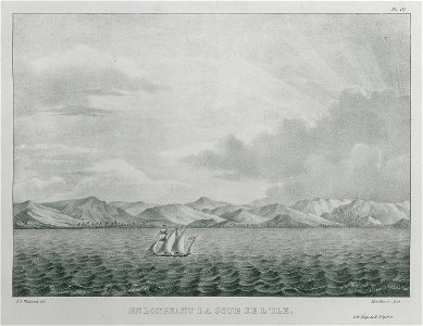 En longeant la cote de de l'île - Rottiers Bernard Eugène Antoine - 1828