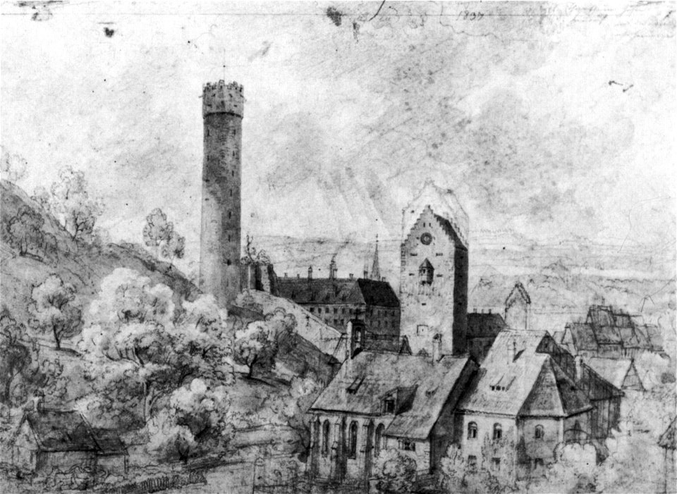 Emminger Ravensburg Mehlsack und Obertor 1837