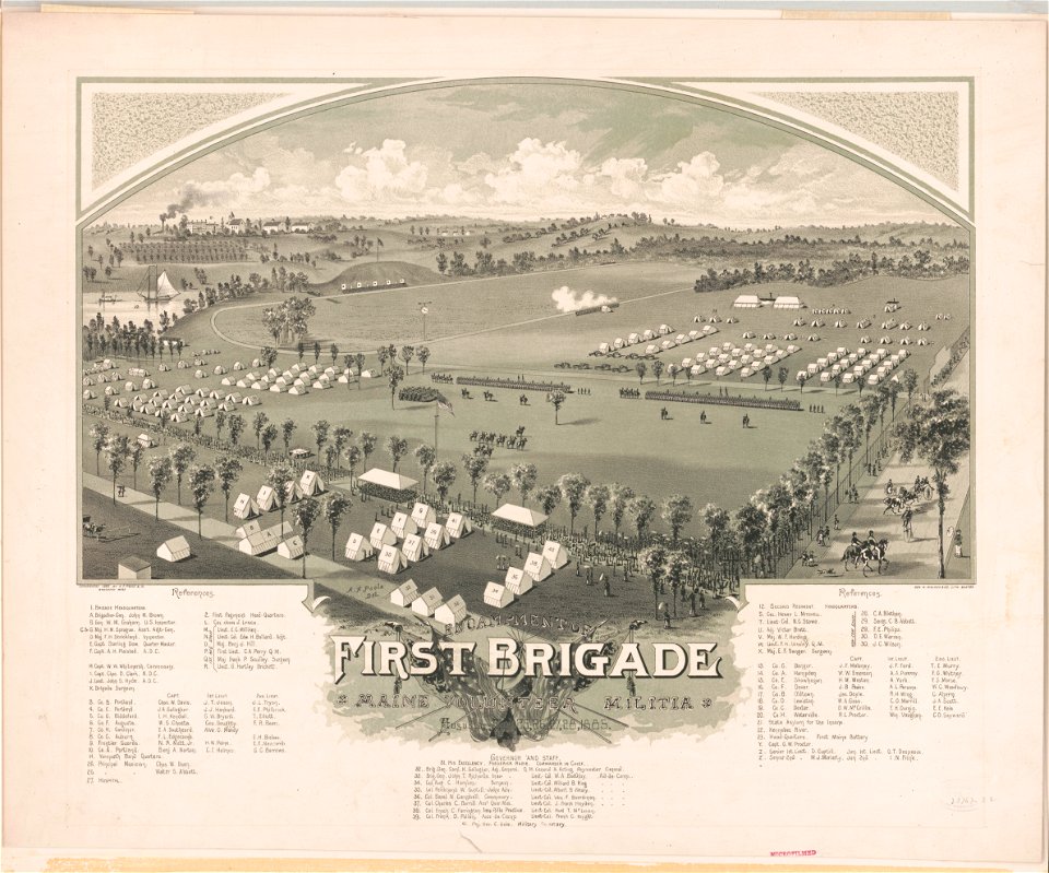Encampment of first brigade Maine volunteer militia LCCN2003677970