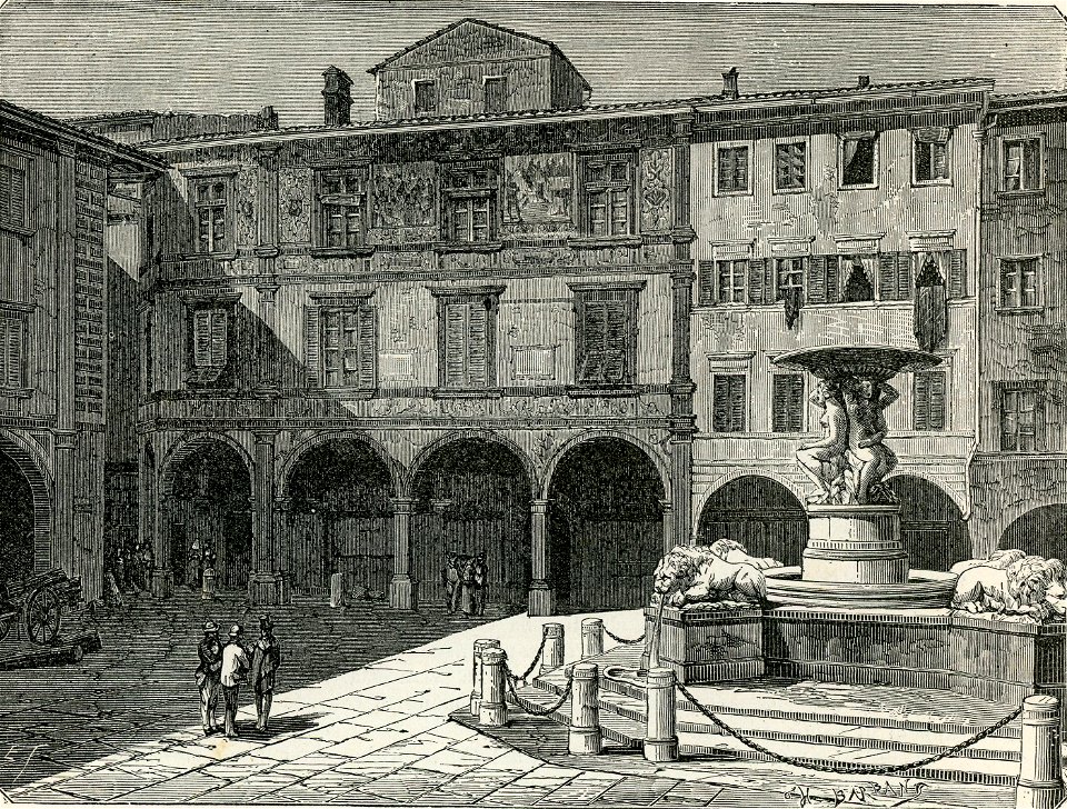Empoli palazzo Martelli e la fontana