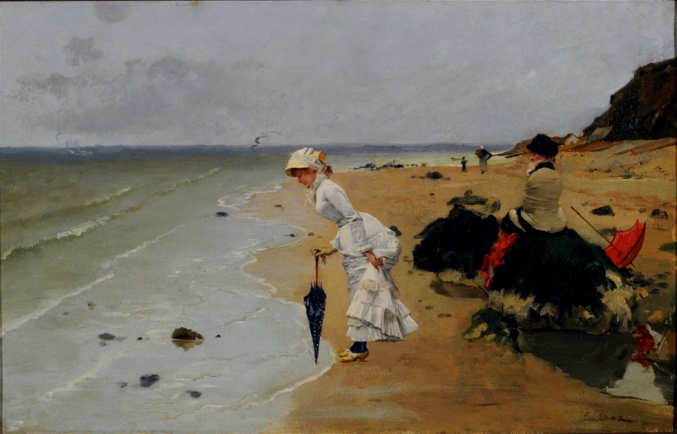 En la playa - Ernest Ange Duez