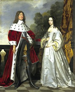 En atelier Gerrit van Honthorst - Double Portrait of Friedrich Wilhelm I (1620- 1688) and Louise Henriette (1627-1667) - 428 - Mauritshuis
