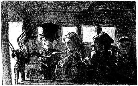 En omnibus - Par Honoré Daumier -