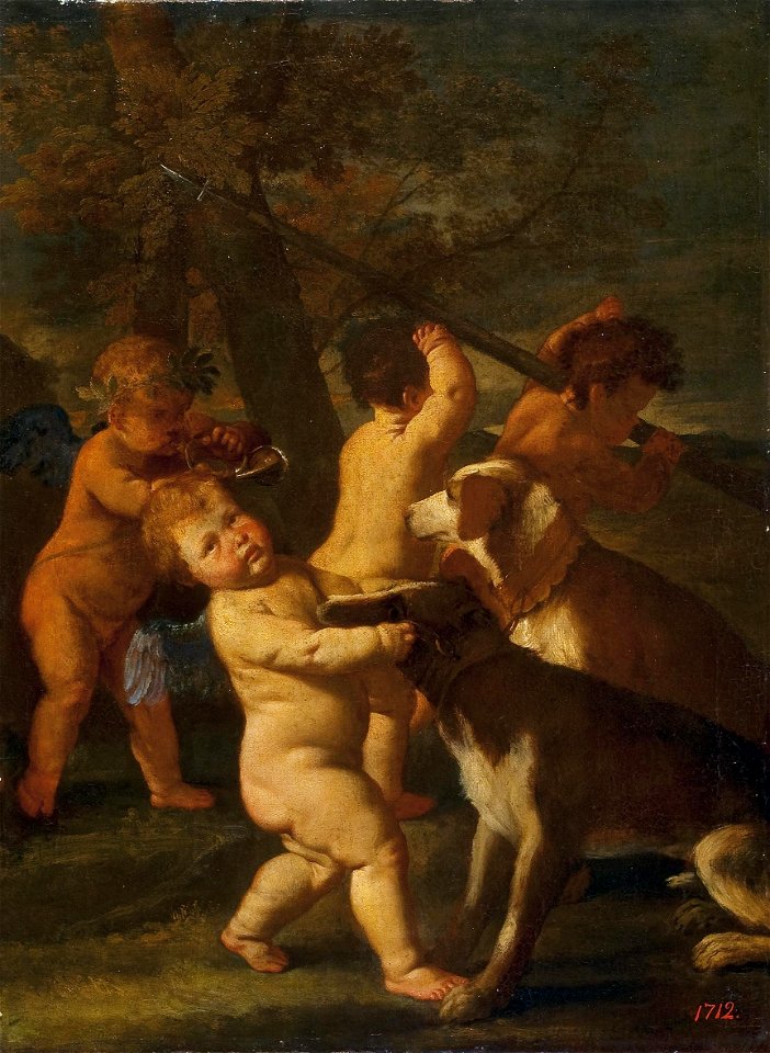 Enfants et chiens - Poussin - Hermitage Museum