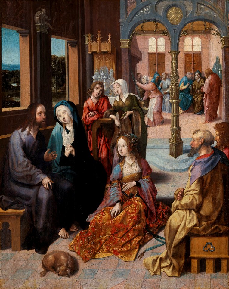 Jezus’ tweede bezoek aan het huis van Maria en Martha Rijksmuseum SK-A-2232