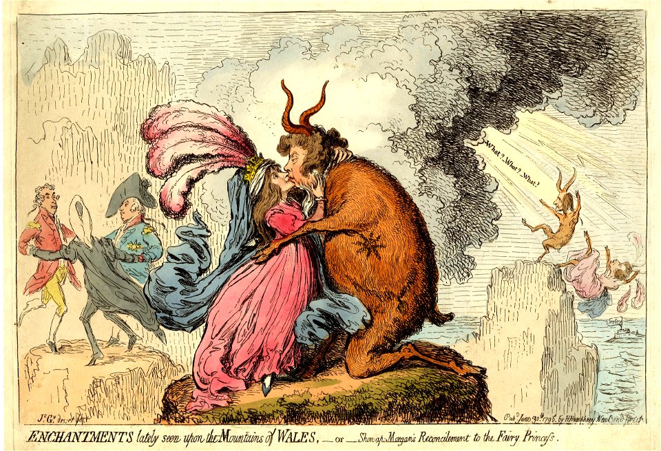 Enchantments lately seen upon the Mountains of Wales,-or-Shon-ap-Morgan's Reconcilement to the Fairy Princess. (BM 1868,0808.6546)