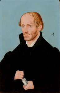 En-of atelier^ Lucas Cranach de Oude - Portrait of Philipp Melanchton (1497-1560) - 891 - Rijksmuseum