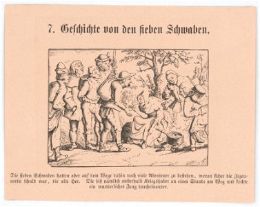 Geschichte von den seiben Schwaben Die sieben Schwaben hatten aber auf dem Wege dahin noch viele Abenteuer zu gestehen, .... LCCN2017660114