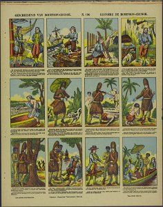Geschiedenis van Robinson-Crusoe-Catchpenny print-Borms 0248