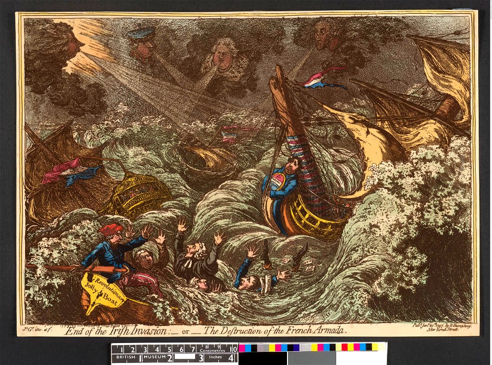 End of the Irish invasion-or-the destruction of the French armada. (BM 1868,0808.6585 1)