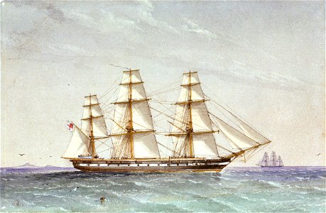 HMS Endymion, unknown artist, 1873. Free illustration for personal and commercial use.