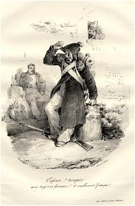 Enfonce...! troupier mais toujours français..! et cruellement! français! (BM 1869,0410.58)