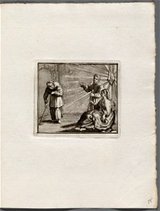 Gestadig houd sy voor ´t gesicht een lamp, objectnr A 19201.4